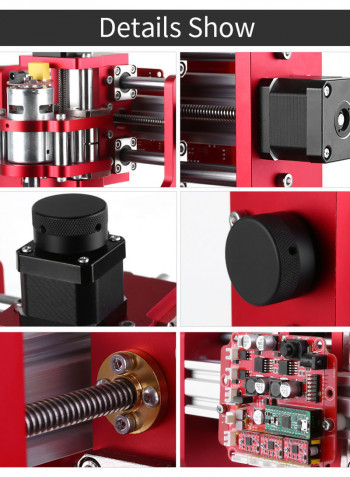Aluminium Engraving Milling Machine Red 44.00 X 18.00 X 25.00cm