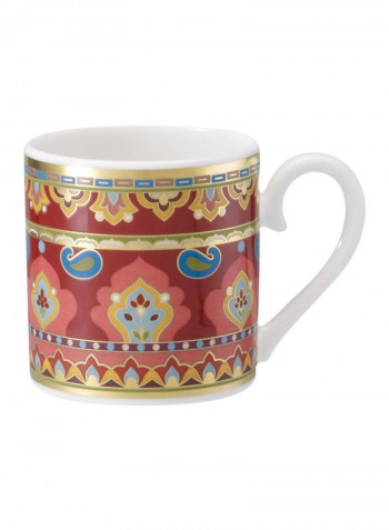 12-Piece Samarkand Rubin Espresso Cup And Saucer Set Red/Gold/White