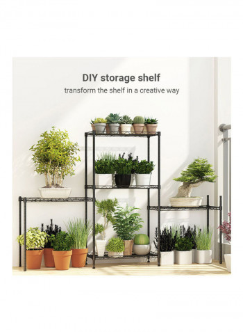 5-Tier Storage Wire Shelves Black