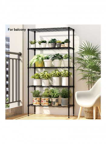 5-Tier Storage Wire Shelves Black