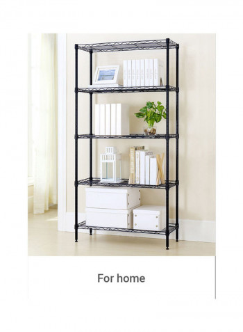 5-Tier Storage Wire Shelves Black