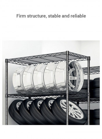 5-Tier Storage Wire Shelves Black