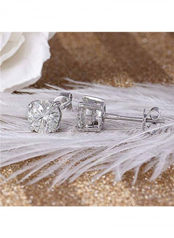 Heart Arrows Cut Moissanite Studs