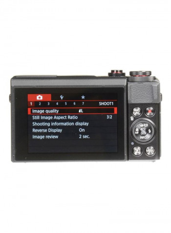 PowerShot G7 X Mark II Point And Shoot Camera 20.1MP 4.2x Zoom With Tilt Touchscreen, Built-In Wi-Fi And NFC Black