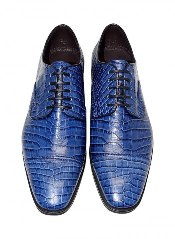 Men's Embossed Oxfords Blue