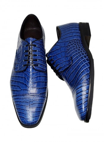 Men's Embossed Oxfords Blue
