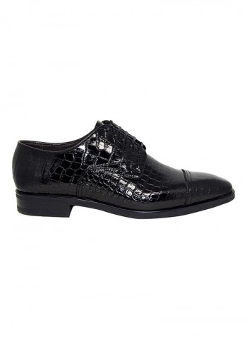 Men's Empossed Lace Up Oxfords Black