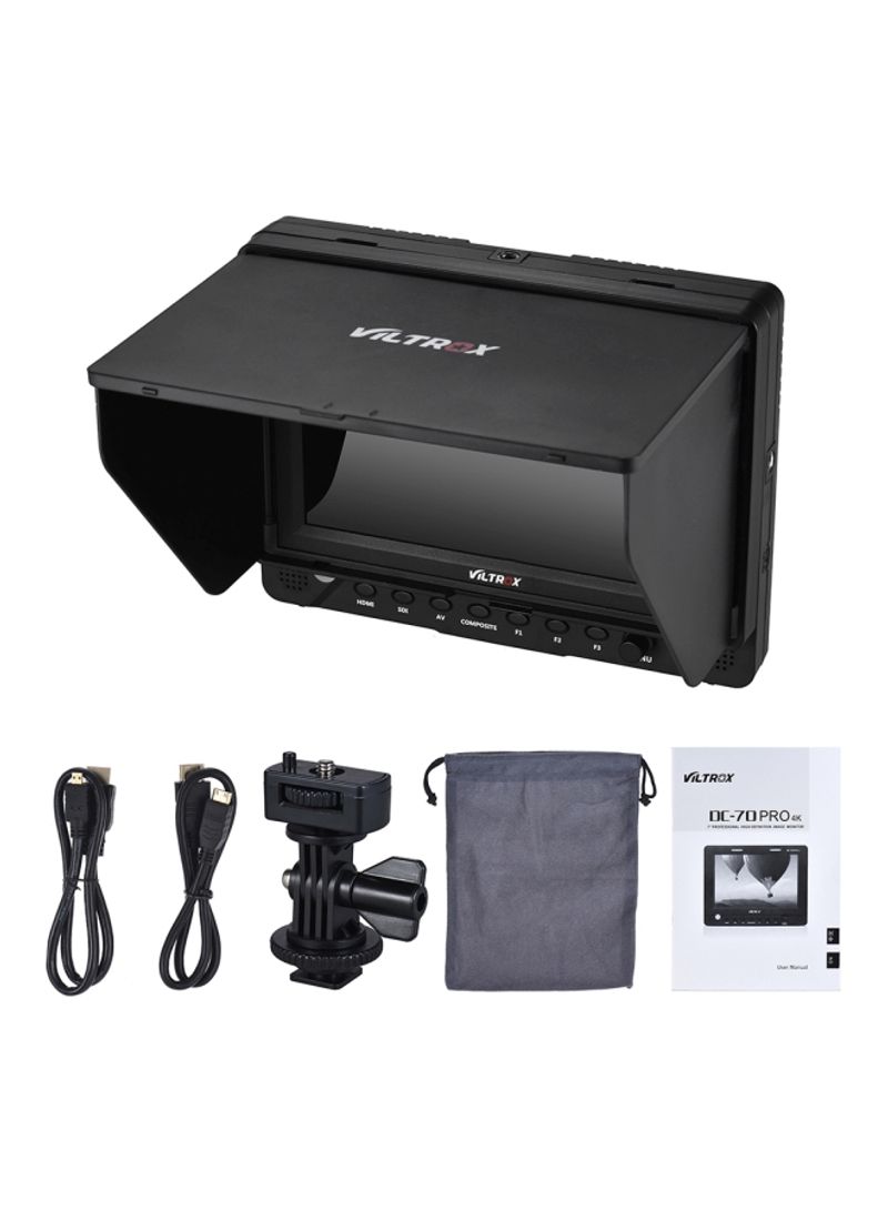 Dc-70 Pro Ips Camera Video Field Monitor 18.9x14.5x3.2centimeter Black