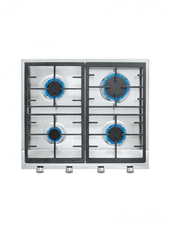 Gas Hob With 4 Double Ring Burner 40211351 Silver