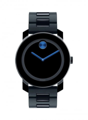 Men's Black Dial 42mm Swiss Quartz Watch 3600099