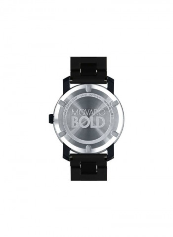 Men's Black Dial 42mm Swiss Quartz Watch 3600099