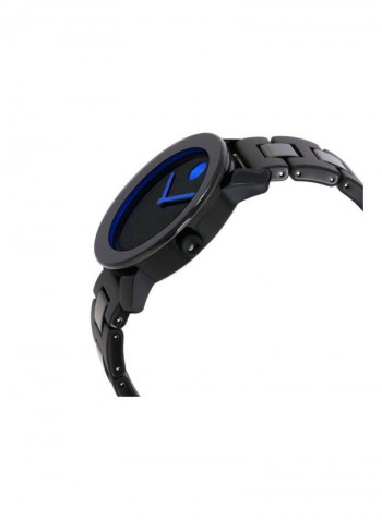 Men's Black Dial 42mm Swiss Quartz Watch 3600099