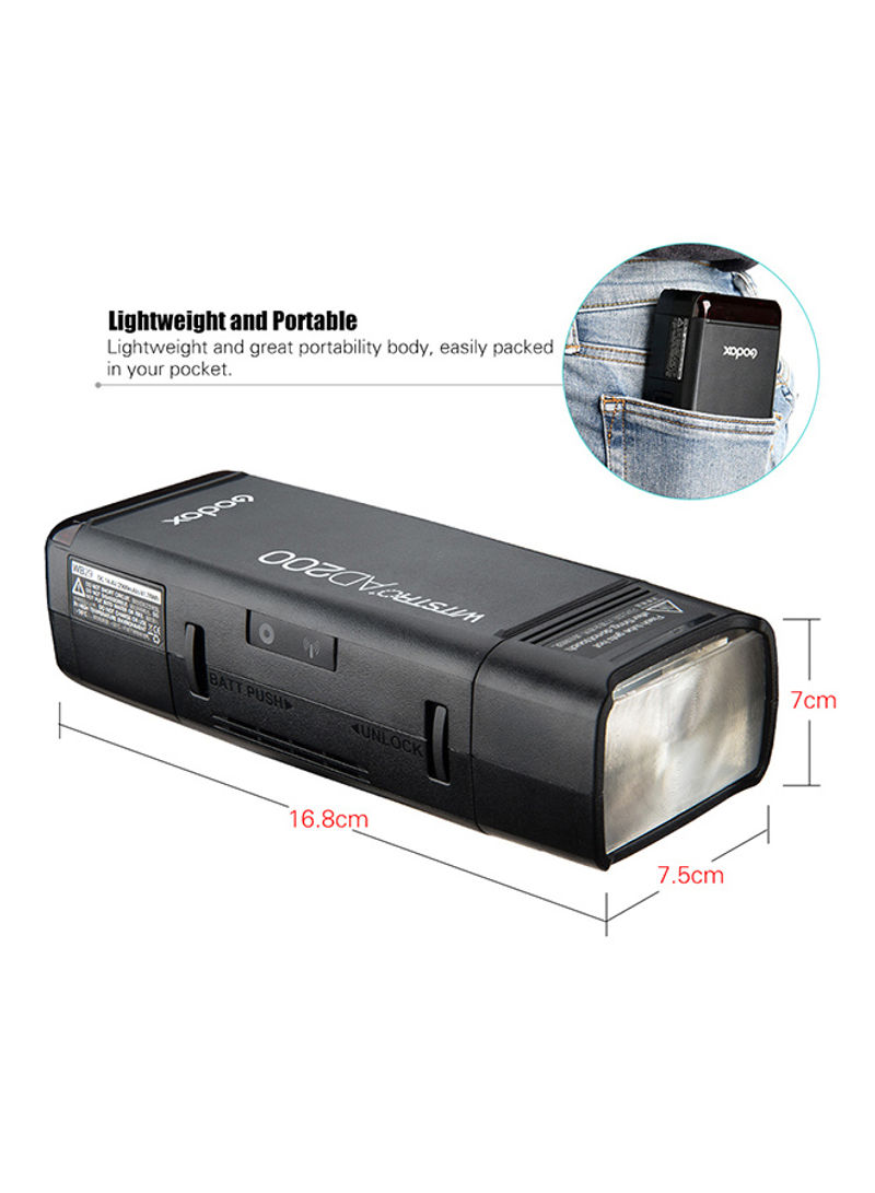AD200 Mini Flash Light For DSLR Camera White