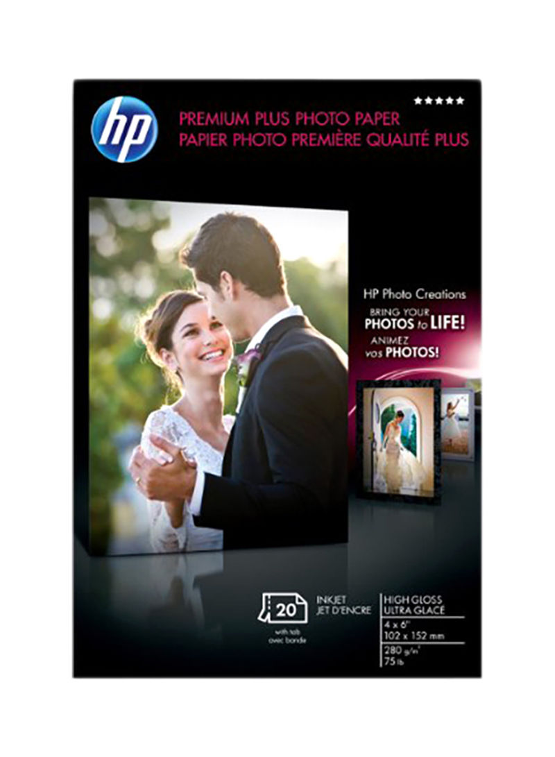 Pack Of 20 Premium Plus Photo Paper
