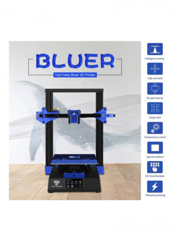 Bluer Electric 3D Printer Black/Blue