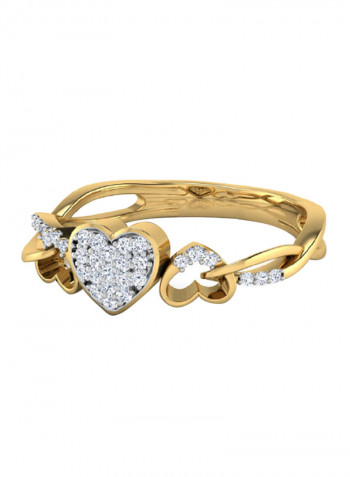 18K Gold Exquisite Design Diamond Ring