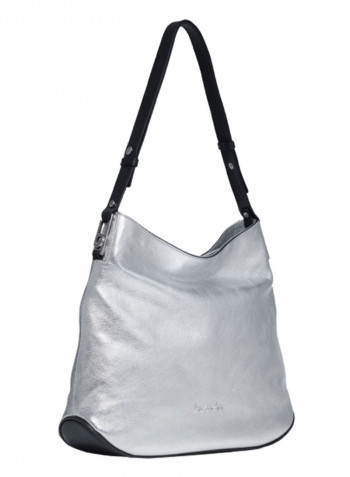 Hellen Mini Logo Detail Shopper Bag Silver/Black