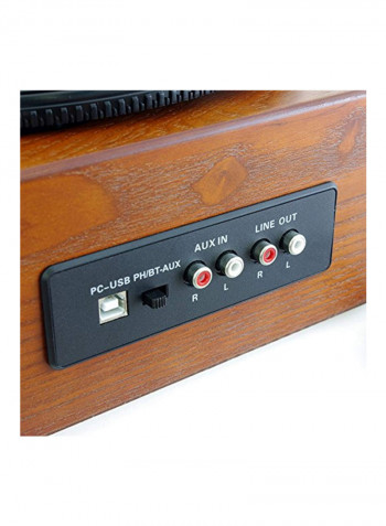 Compatible Bluetooth Gramophone PNGTT12RBT Gold/Brown/Black