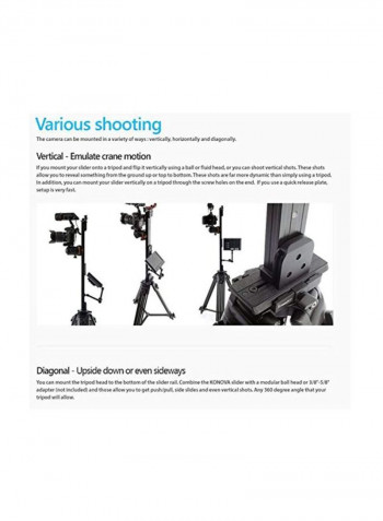 K2 Camera Slider 100centimeter Black