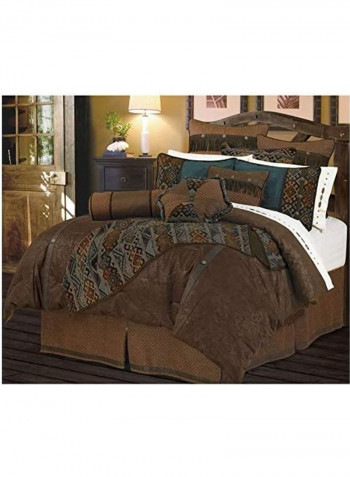 5-Piece Del Rio Comforter Set Cotton Brown Queen