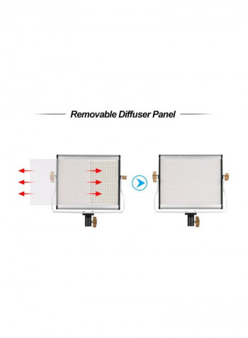 Portable LED Video Light Panel Kit Black/Silver/White