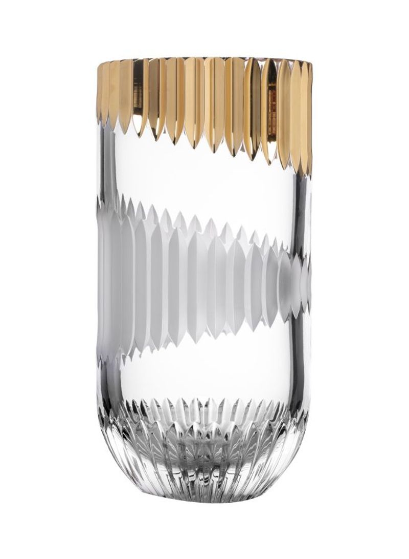 Plant Sara Crystal Vase Transparent/Matte/Gold 30centimeter