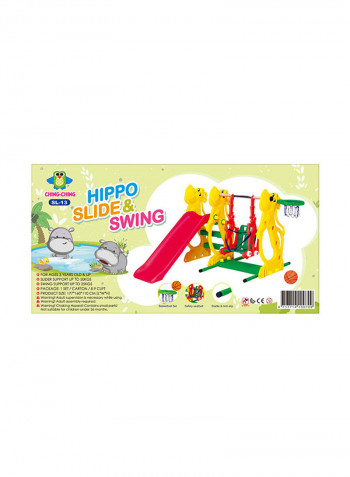 Hippo Slide And Swing With Rabbit
