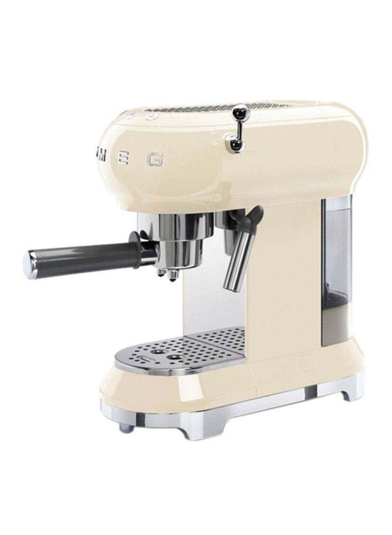 50's Retro Style Aesthetic Espresso Coffee Machine 1350W 1350 W ECF01CRUK Beige/Grey
