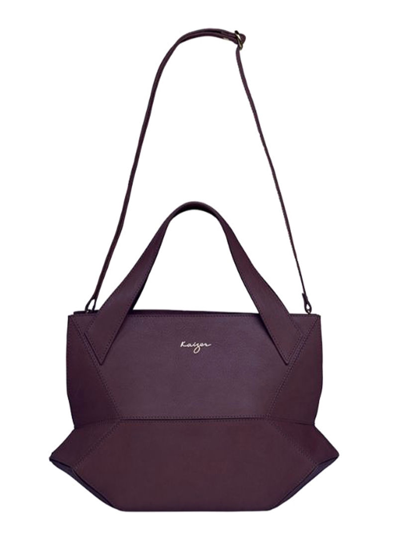 Ascot Tote Leather Handbag Violet