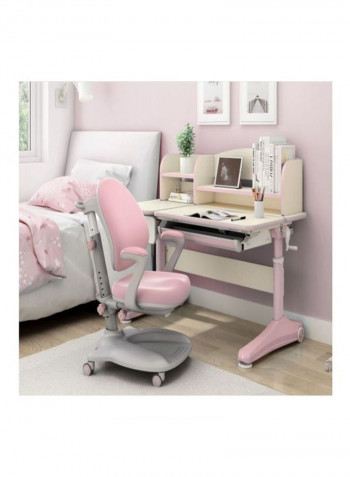 Kid Table With Desktop Drawer And Chair Set Pink 83 X 130 X 68cm