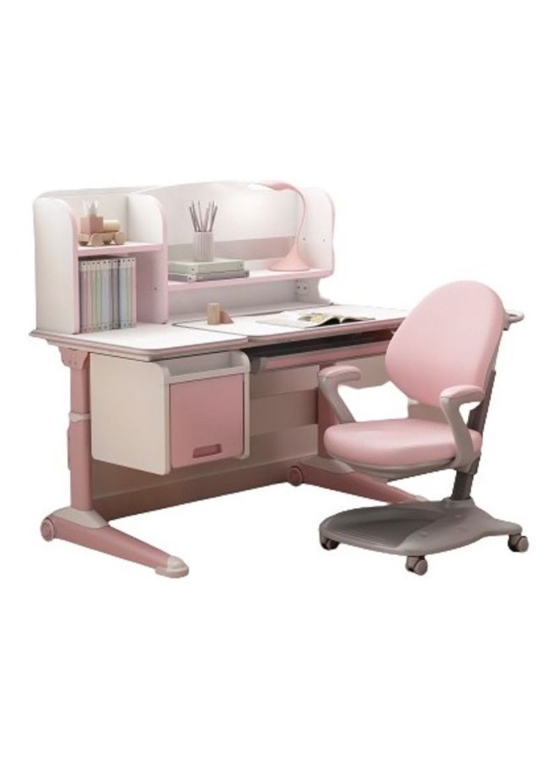 Kid Table With Large Space Drawer And Chair Set Pink 95 X 130 X 66cm