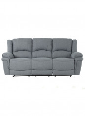Oscar 3-Seater Recliner Sofa Grey 216 x 93 x 102cm
