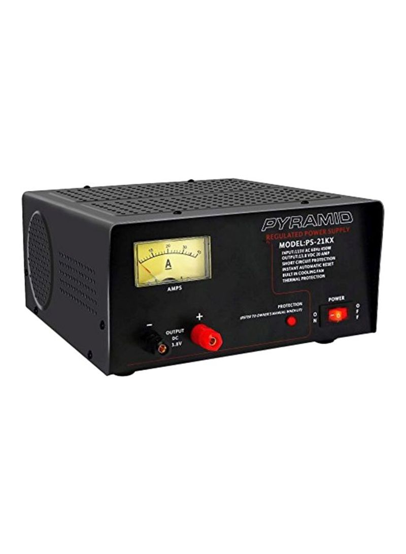 Compact Bench Power Supply Black 11.8x4.9x9.1inch