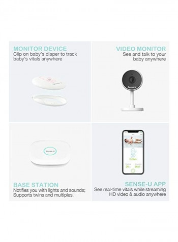 3-Piece Video Baby Monitor With Camera Set