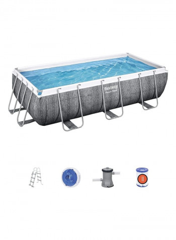 Power Steel Rectangular Pool Set 4.04 x 2.01meter