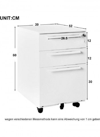 File Organizing Cabinet With Lock White