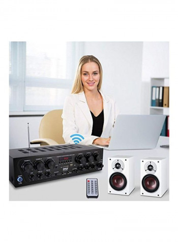 6-Channel Bluetooth Home Audio Amplifier PTA62BT Black