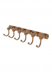 6 Position Tie and Belt Rack Decorative Hook Golden