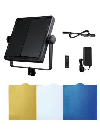 7-Piece Dimmable LED Video Photography Light Set Black/Blue/White