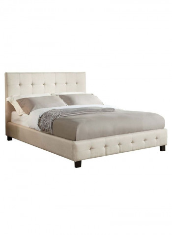 Alexis Blind Tufted Bed Without Mattress Cream 200 x 200centimeter