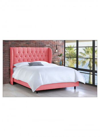 Tufted Upholstered Bed With Mattress Petal 160 x 200centimeter