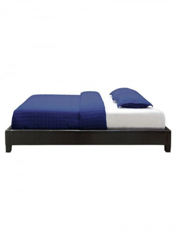 Platform Bed With Mattress Brown 160 x 200centimeter