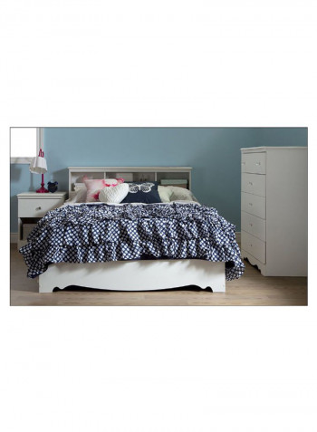 Reevo Full Mate Headboard Bed Without Mattress White 180 x 200centimeter
