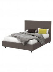 Upholstered Bed With Mattress Grey 160 x 200centimeter