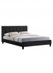 Vino Modern Bed Without Mattress Black 200 x 200centimeter