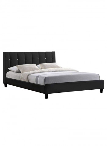 Vino Modern Bed Without Mattress Black 200 x 200centimeter