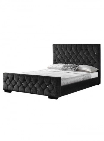 Arya Bed Frame Without Mattress Charcoal Grey 160 x 200centimeter