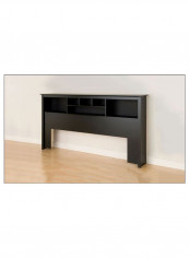 Book Case Classic Frame Bed Black 180 x 200centimeter