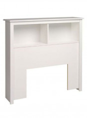 Winslow Twin Bookcase Headboard Without Mattress White 200 x 200centimeter
