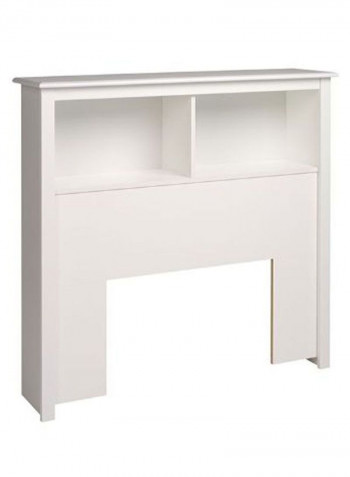 Winslow Twin Bookcase Headboard Without Mattress White 200 x 200centimeter